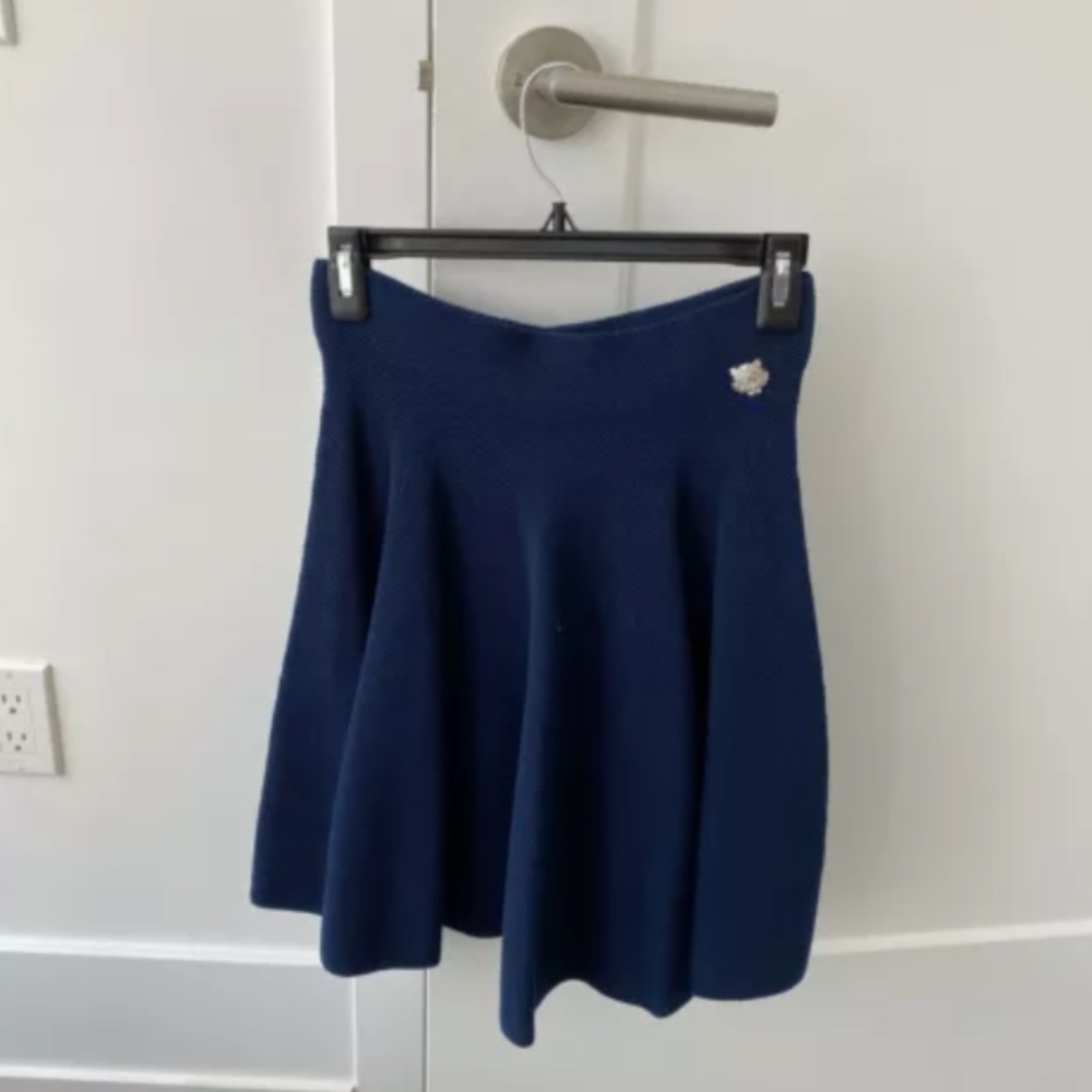 Navy Kenzo Flare Skirt - Size S